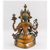 Image 4 : Tibetan Gilt Bronze Four-Arm Guanyin Statue