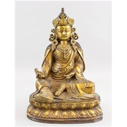 Tibetan Gilt Bronze Padmasambhava Staute