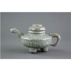 Chinese Song Style Crackle Glaze Porcelain Teapot