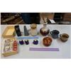 Image 1 : Lot of Glassware: Mugs, Vases, Shot Glasses, Etc