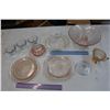 Image 1 : Lot of Glassware (Some Pink Depression Glass Pieces)