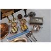 Image 4 : Lot of Assorted Brass & Silver Plated Ware