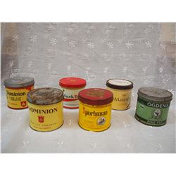 Vintage Round Tobacco Tins (6)