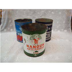 Lot OF 1 Gallon Antifreeze and Oil Tins (3)