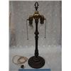 Image 7 : Old Table Lamp With Glass Shade (Partially Working)