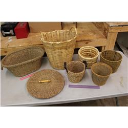 Lot OF Wicker Baskets
