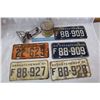 Image 1 : Lot OF Vintage License Plates with Sealed Bean Eveready Big Jim WeatherProof Lantern &Vintage Tobacc