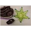 Image 4 : Lot of Assorted Glassware (4 Pieces)(Ashtray, Vases)