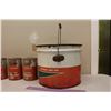 Image 4 : Co-Op Grease Pail w/Co-Op Motor Oil Tins (5)