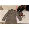 Image 1 : WW2 German Lot: Post War Jacket w/WW2 Eagle, WW2 German Boots& WW2 German Repo. Belt&Buckle