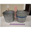 Image 1 : Two Old Galvanized Buckets