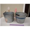 Image 2 : Two Old Galvanized Buckets