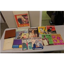 Lot of Vintage Sheet Music, Records, and 1960 Movie Poster