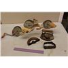 Image 2 : Lot Of Butter Churn Lid And Paddles (3) And Sad Iron With (3) Handles
