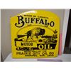 Image 4 : Buffalo Motor Oil- 2 Sided Flange Porcelain Sign (24" x 24")
