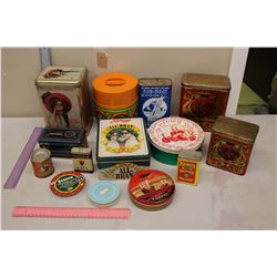 Lot of Assorted Tins (14)