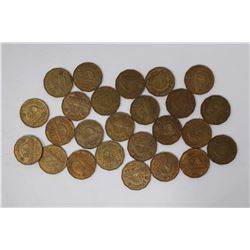 Lot of Tomback 5 Cent Coins Various Years (25)