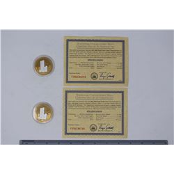 2 Gold 5th Anniversary WTC Commemorative Coin