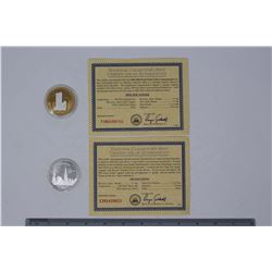 Gold 5th Anniversary WTC Commemorative Coin & Silver Freedom Tower Coin (Lot 2)
