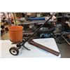 Image 1 : Seed or Fertilizer Spreader & A Jack