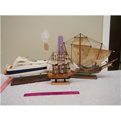 Lot of 3 Vintage Model Ships