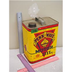 Penn-Wave Motor Oil Tin (Empty)(2 US Gallons)