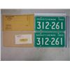 Image 1 : Pair of Unused 1969 Sask License Plates- Matching Numbers