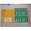 Image 1 : Pair of Unused 1969 Sask License Plates- Matching Numbers