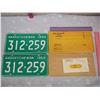 Image 1 : Pair of Unused 1969 Sask License Plates- Matching Numbers
