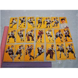 Chicago Black Hawks 1964-65 Parkies Tall Boys Hockey Cards (#23-43, Missing 25)