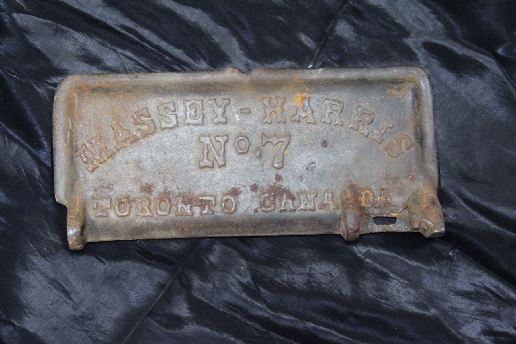 Massey Harris 7 Cast Iron Tool Box Lid