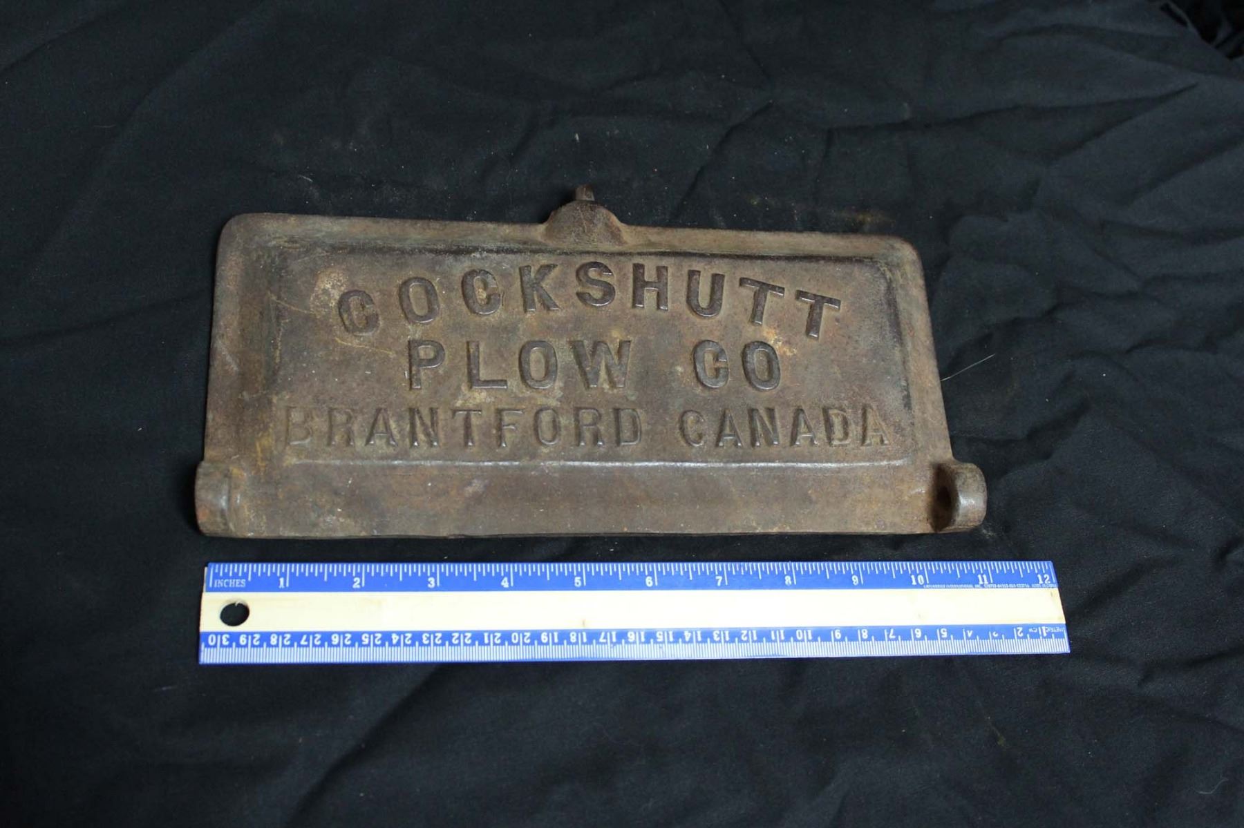 Cockshutt Plow Company Cast Iron Tool Box Lid