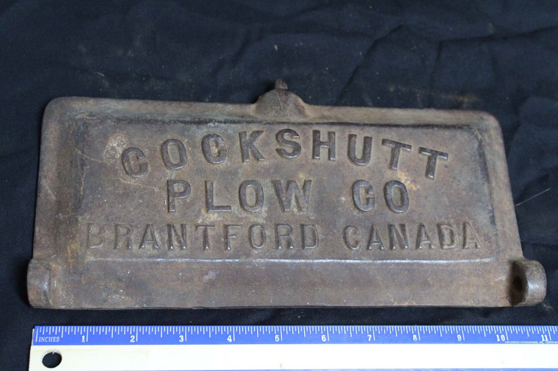Cockshutt Plow Company Cast Iron Tool Box Lid