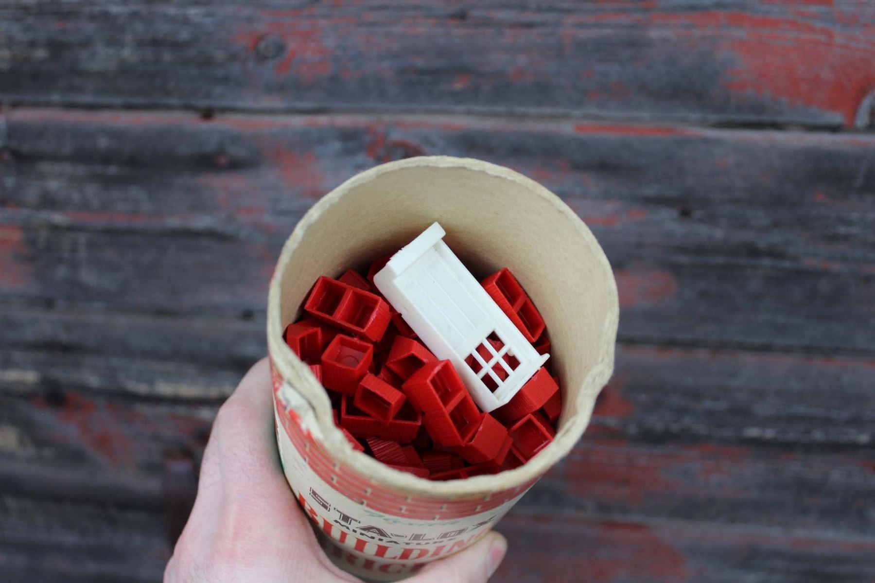 Vintage Sta-lox Brick Toy Tin Full With Instructions