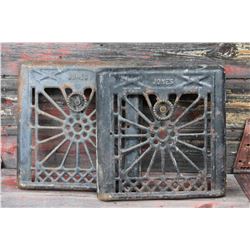 Lot Heat Register Wall Grates Pressed Steel (2)