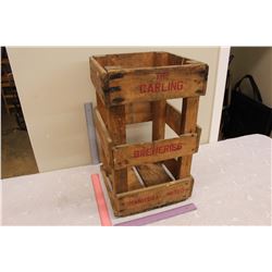 Carling Breweries Manitoba Wooden Crate