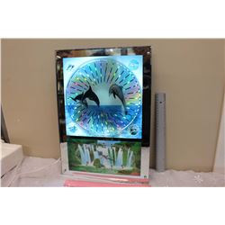 Moving Dolphin Picture Clock, Working