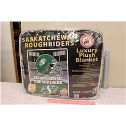 Luxury Plush Saskatchewan Rough Riders Blanket, 200cmx250cm