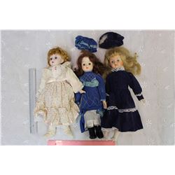 Lot Of Porcelain Dolls (3)