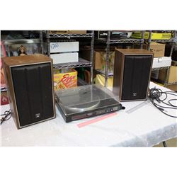 Sanyo Record Player With Speakers (Turntable Works, Speakers Dont, Record Not Included)