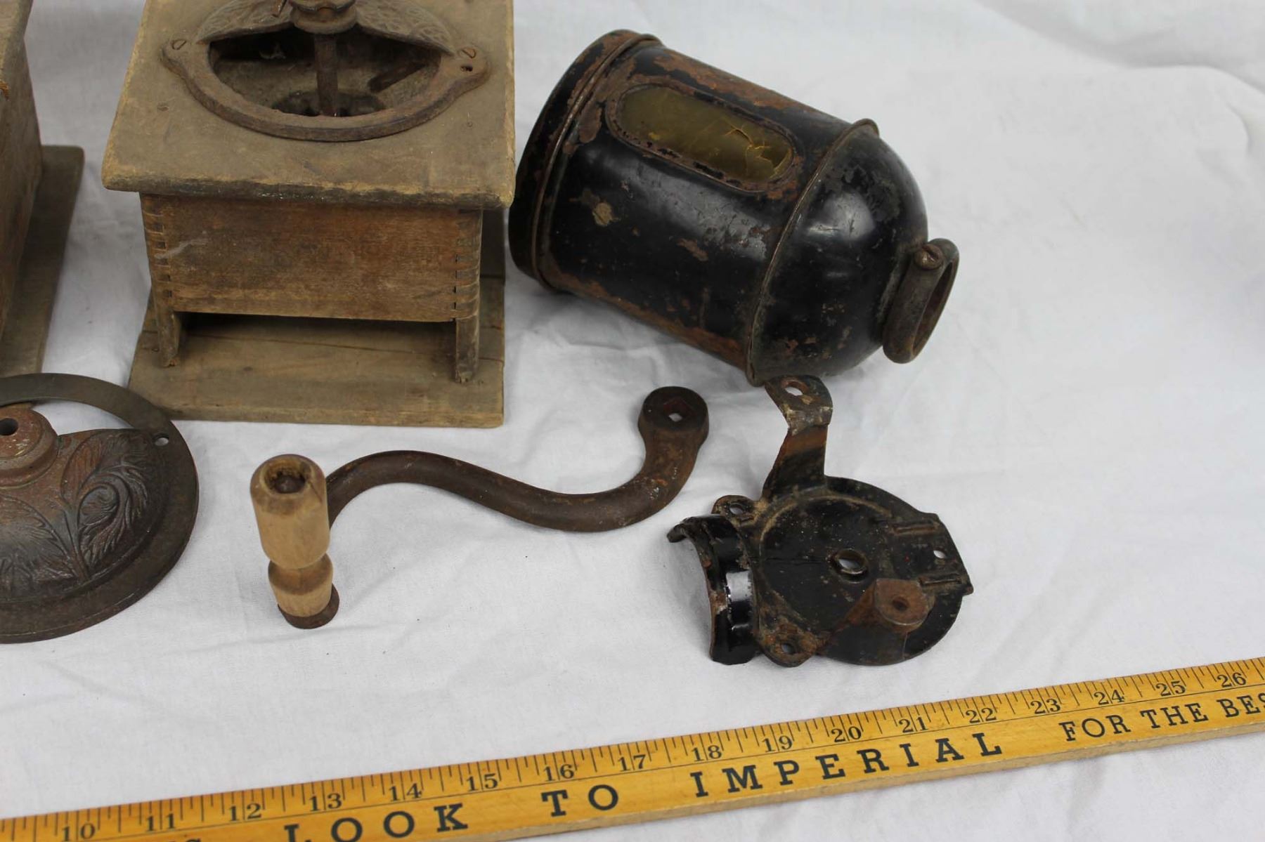 Antique Coffee Grinder Parts And Piece Lot 1