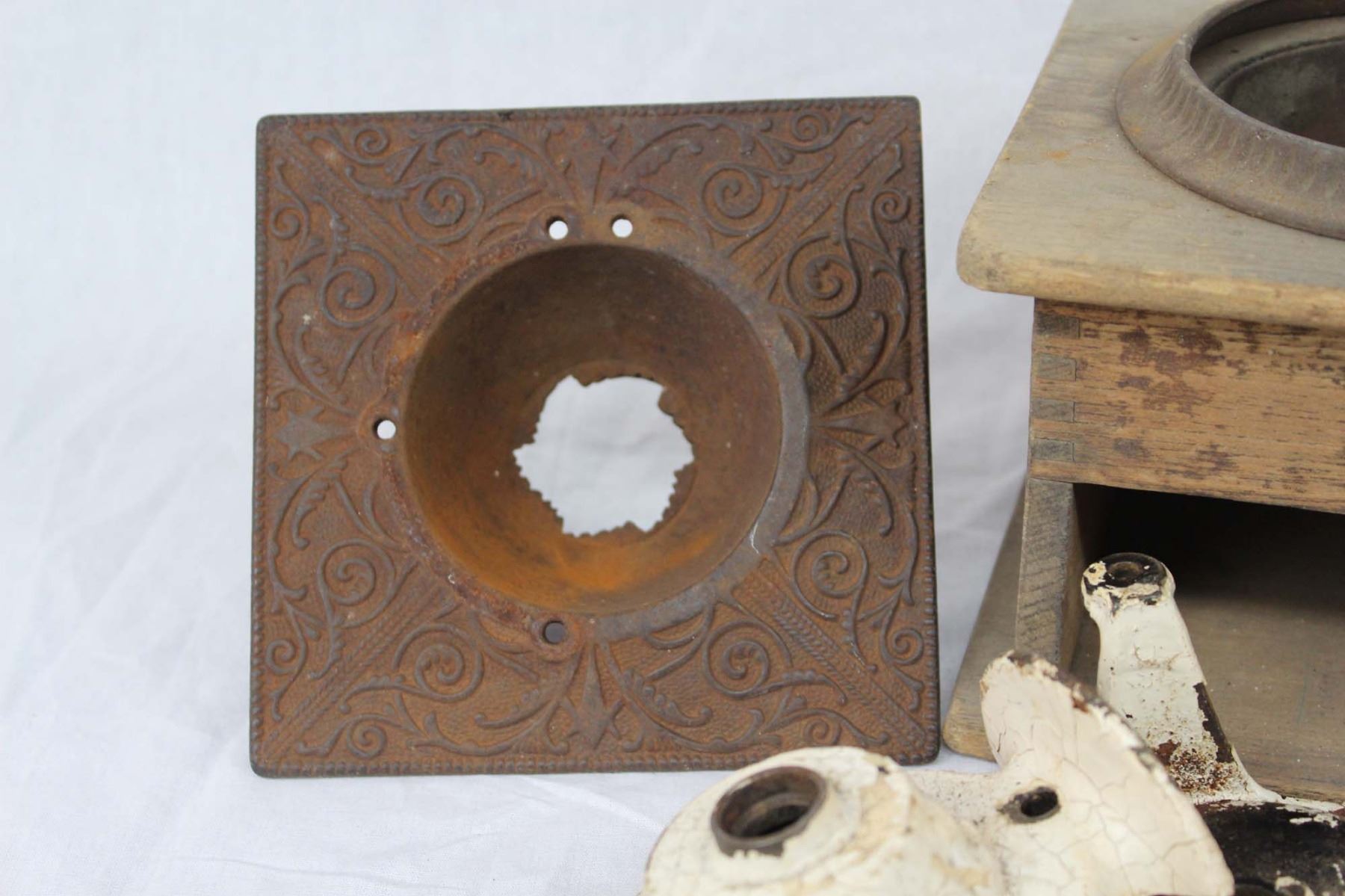 Antique Coffee Grinder Parts And Piece Lot 1