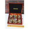 Image 1 : Wood Box & Jewelry Lot