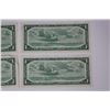 Image 5 : Set of 4 Sequential 1954 Canadian 1 Dollar Bank Notes