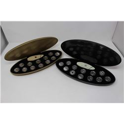 1999 & 2000 Millennium Canadian 25 Cent Coin Sets