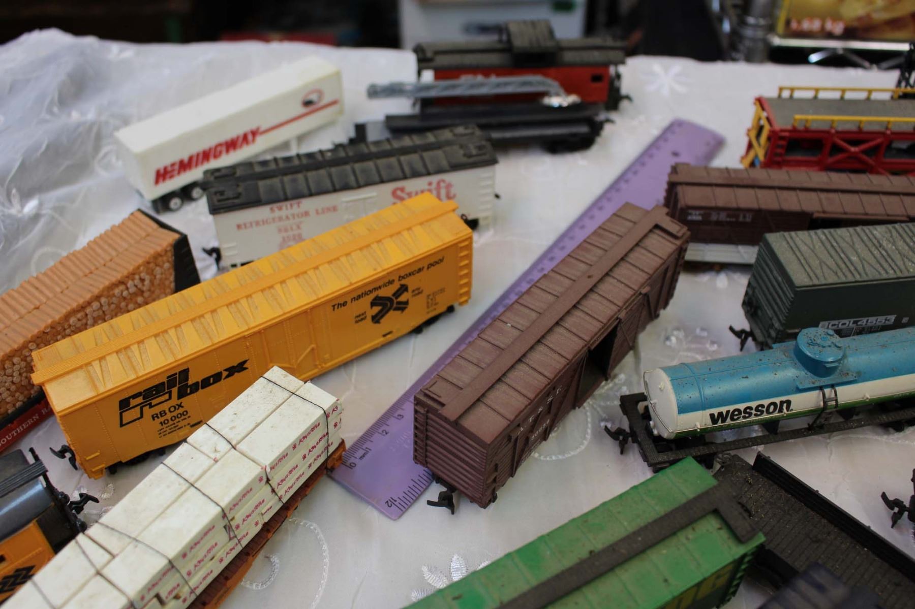 Lot of Railway Toy Trains & Cars