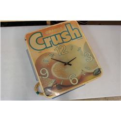 Orange Crush Clock- Lights Up & Working)