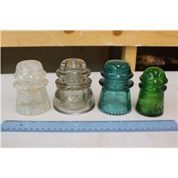 Insulators (4)(Blue, Green & Clear)