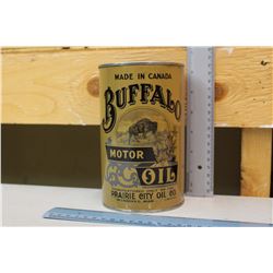 Reproduction Buffalo Motor Oil Tin