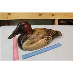 Horse Canvasback Hand Carved Wooden Duck- By Tom Taber